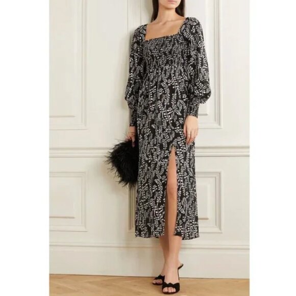 RIXO Marie Dress - Tree Roots Black & Cream - Picture 4 of 12